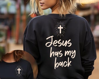 Jesus Has My Back SVG PNG: Faith-Based Cricut Design (Digital Download)