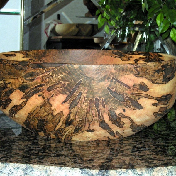 Astounding XXXLarge Ambrosia Maple  Centerpiece Bowl Hand turned brown,