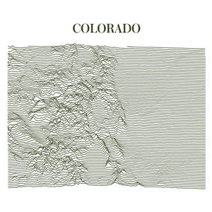 Colorado Ridgeline Plot SVG Digital Download | Topographic Contour Lines of Colorado