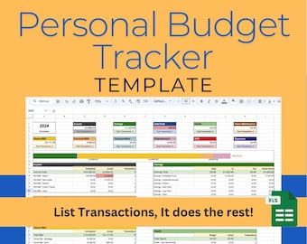 Hoja de cálculo para el seguimiento del presupuesto personal / Planificador mensual de ingresos y gastos (Excel, Google Sheets)