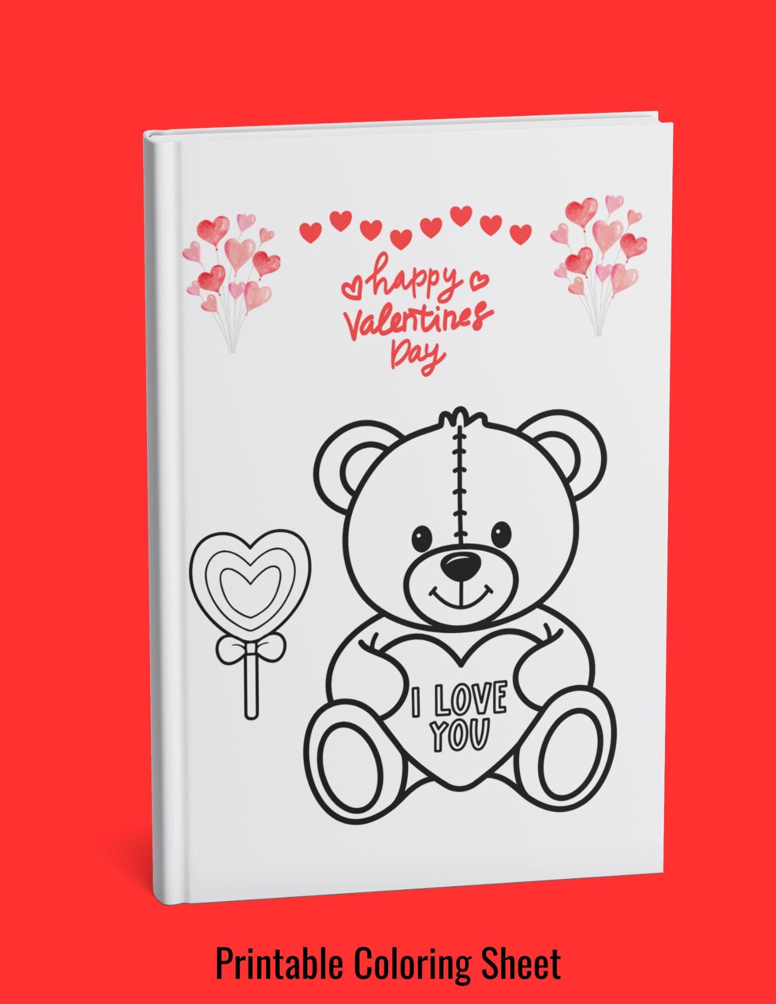 Valentine's Day Coloring Sheets, Kids Valentine's Crafts, Printable ...