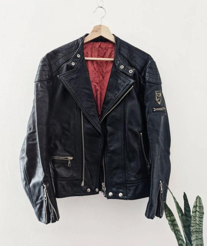 ♠ととう【HARRO】✨70sヴィンテージ　シングルライダースジャケット Leather Jacket Harro - Etsy