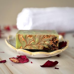 Handcrafted Artisan Soap, Handmade Natural Face Soap, Rose & Neroli Luxury Scented Body Soap