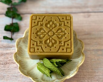 Handmade Moringa Face Soap, Natural Artisan Soap, Mature Skin