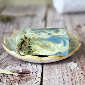 Artisan Handcrafted Soap, Handmade Natural Face Soap, Sea Salt & Sage Luxury Scented Soap