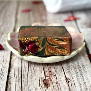 Artisan Handcrafted Soap, Handmade Natural Face Soap, Rose & Patchouli Luxury Scented Body Soap