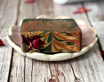 Artisan Handcrafted Soap, Handmade Natural Face Soap, Rose & Patchouli Luxury Scented Body Soap
