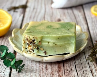 Handmade Lemon Eucalyptus Soap, Natural Scented Body Soap