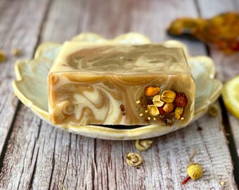 Handmade Orange Ginger Soap, Natural Artisan Body Soap