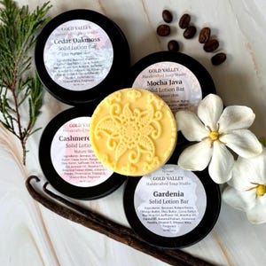 Solid Lotion Bar, Handcrafted Lotion Bar, Natural Solid Lotion for Mature Skin, Handmade Body Butter Bar, Shea Butter Lotion Bar