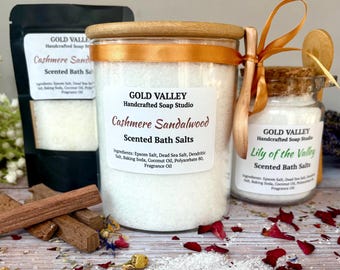 Handcrafted Scented Bath Salts: Natural Luxury Bath Soak