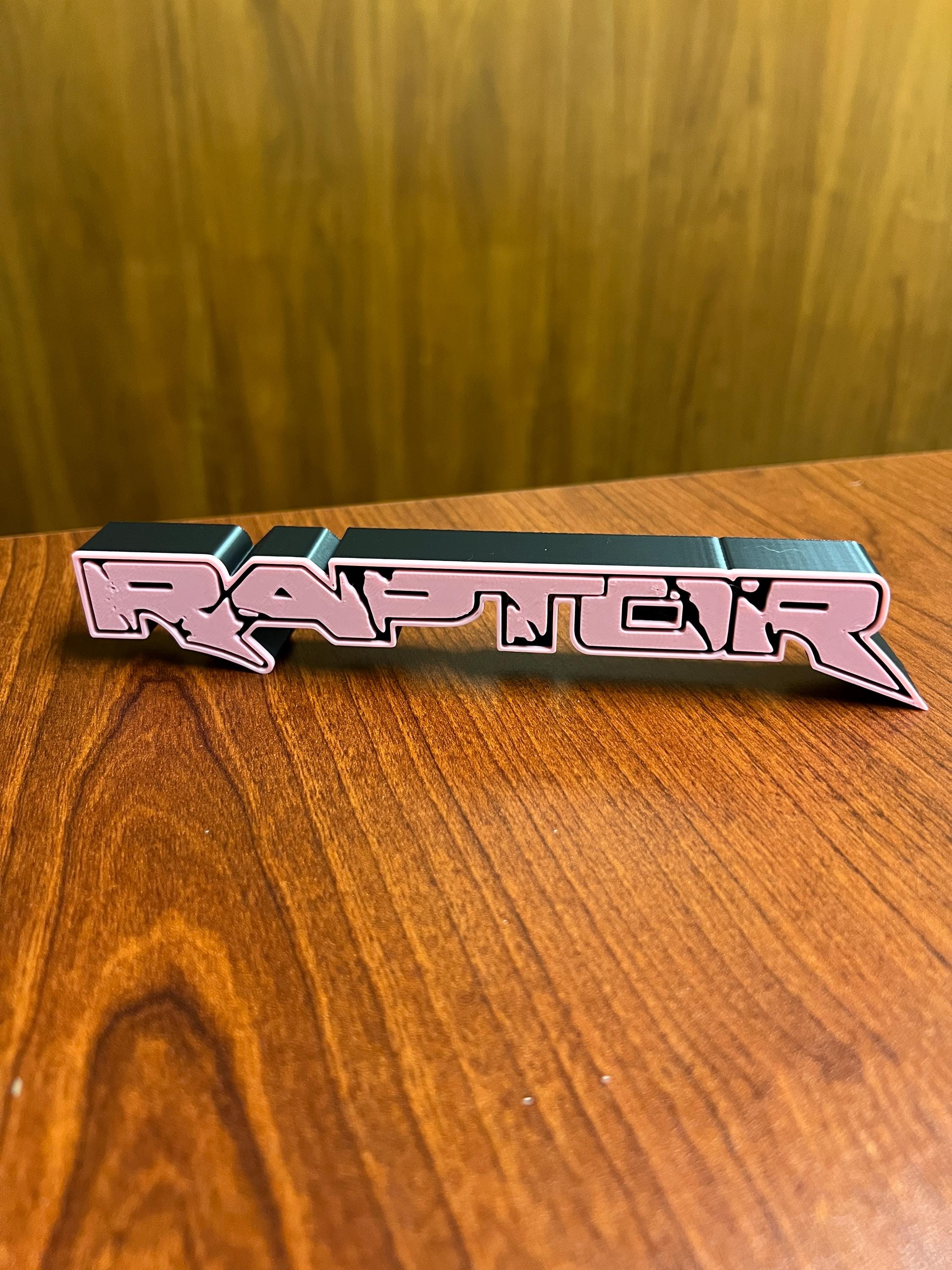 Sign Writing Raptor Ranger 3D Printed Ford RAPTOR Sign for Desk, Garage, Office, or Man Cave ...