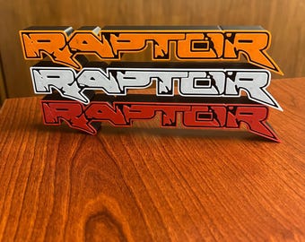 3D Printed Ford RAPTOR Sign for Desk, Garage, Office, or Man Cave Display