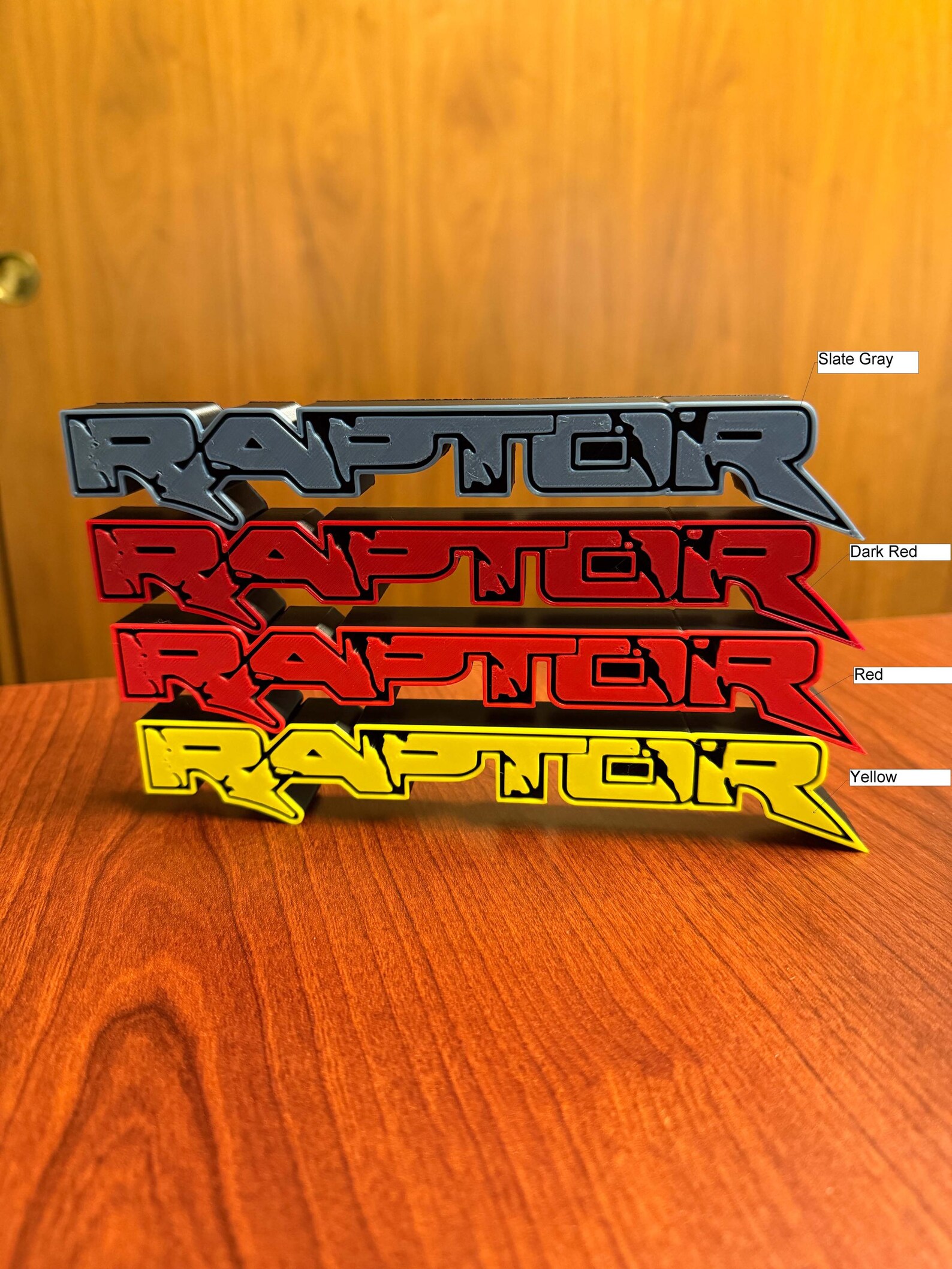 Sign Writing Raptor Ranger 3D Printed Ford RAPTOR Sign for Desk, Garage, Office, or Man Cave ...