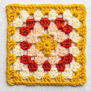 Granny Square Crochet Pattern PDF | Easy DIY Tutorial for Beginners | Personalized Home Decor Gift for Blankets and Bags