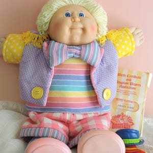 Vintage Appalachian Artworks Cabbage Patch Kids Clown Doll Yarn Hair 1986