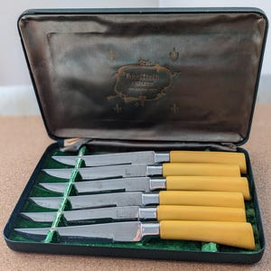 Sheffield Besteck Messer Set mit Bakelit Griffen