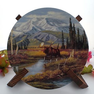 Alaska the last Frontier Moose "Mountain Monarch" Plate 1992