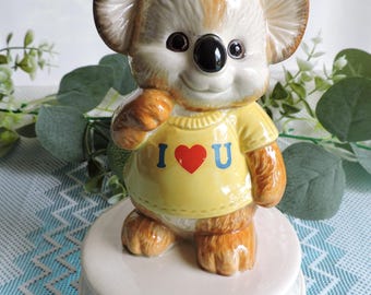 Vintage Wind-Up Bear Music Box Japan
