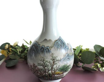 中国の手描き陶器の瓶。 - Etsy 日本