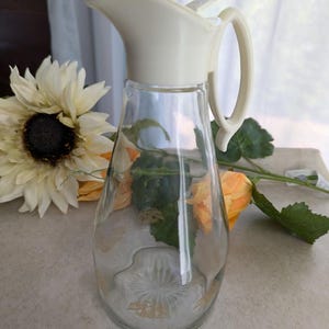 Vintage Glas Blockhaus Sirup Spender American Eagles Design 1970er Jahre