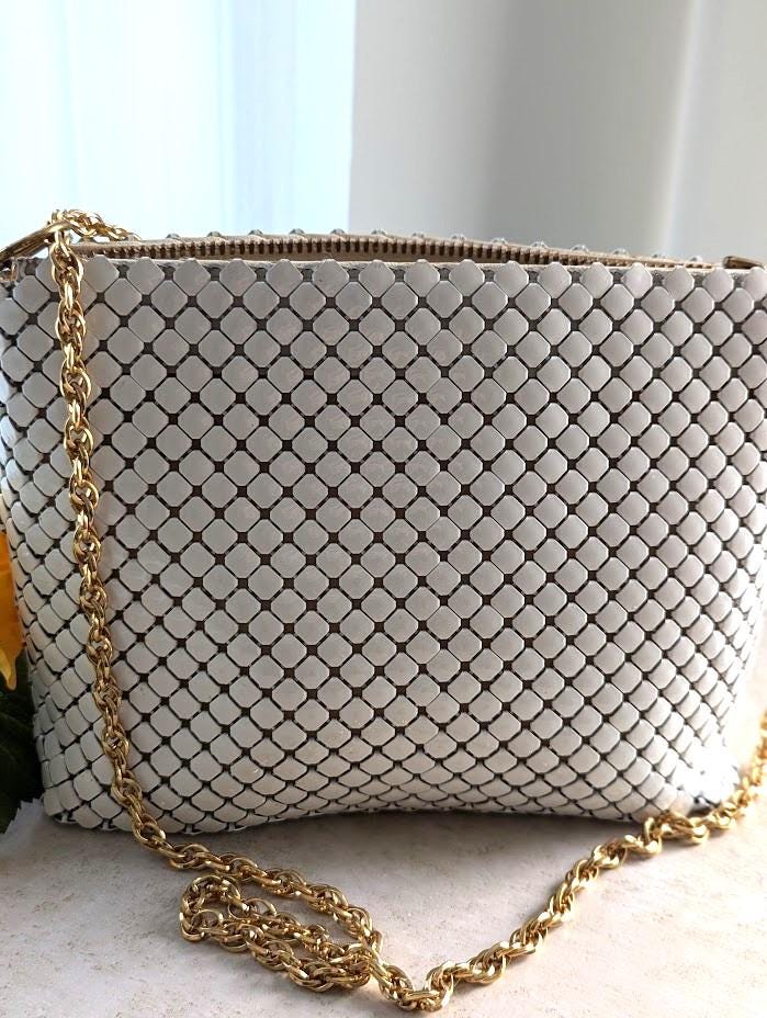 Whiting and Davis イブニングバッグ VINTAGE WHITING & DAVIS WHITE MESH EVENING BAG - 2932 | eBay