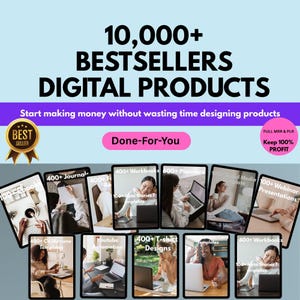 10000+ Done For You Resell Digital Products Bundle PLR MRR Digital Template Bundle, 2025 2026 Digital Templates, Planners, Journals,Trackers