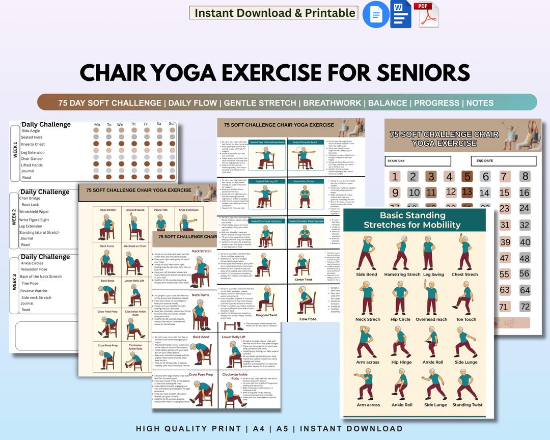 Seated Yoga Routine Chair Yoga for Seniors | Gentle Seated Yoga Exercises for Beginners ...