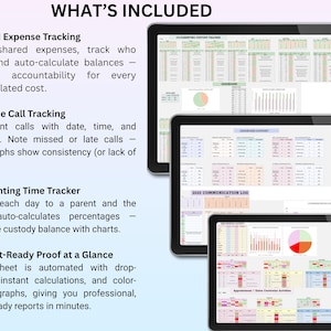 Co-Parenting Documentation Bundle | Custody Calendar, Child Support & Expense Tracker | Visitation Log and Parenting Time Planner image 4
