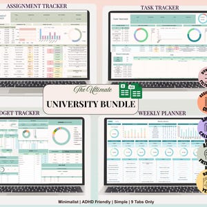 Aufgaben Tracker 2026 | Studenten-Planer für Google Sheets & Excel | Akademischer Kalender Hausaufgaben-Tracker | Schulkalender PDF