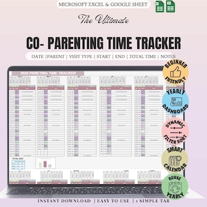 Co-Parenting Time Tracker | Custody\Visitation Log | Court-Ready Parenting Time Documentation  for Family Law & Child Support |Excel | Doc