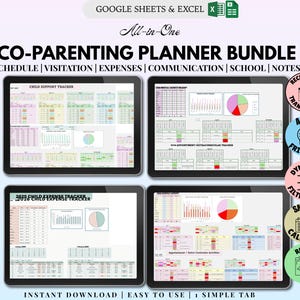 Documentatiebundel co-ouderschap | Bewaarkalender, kinderbijslag en onkostenregistratie | Bezoeklogboek en tijdplanner voor ouderschap