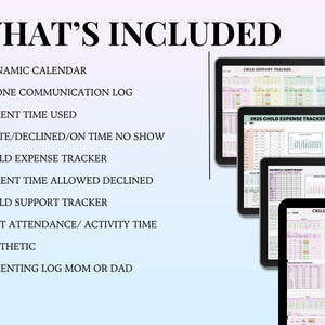 Co-Parenting Documentation Bundle | Custody Calendar, Child Support & Expense Tracker | Visitation Log and Parenting Time Planner image 2