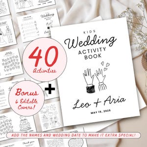 Kid Hochzeit Aktivitätspaket, Hochzeit Färbung, Hochzeit der Kinder, Vorschulaktivität, Aktivität Kinder-Empfangstisch, Kinder Ehe Spielbuch