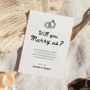 Proposition de célébrant, Carte de célébrant de mariage, Serez-vous notre célébrant, Carte de proposition de mariage, Veux-tu nous épouser, Mariage fantaisiste