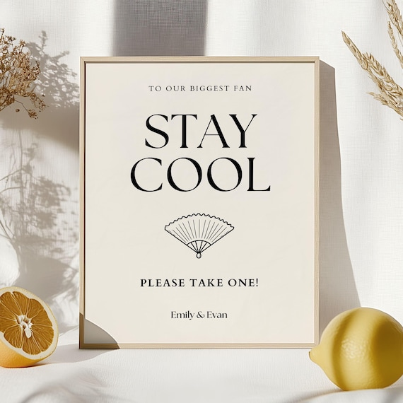 Wedding Fan Sign, Please Take One Sign, Grab A Fan Sign, Wedding Favor Sign Template, For Our Number One Fans Sign, Whimsical Wedding Sign