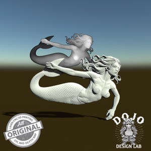 Fichier STL 3D pour relief sirène - Modèle détaillé pour CNC, impression 3D et gravure laser_0