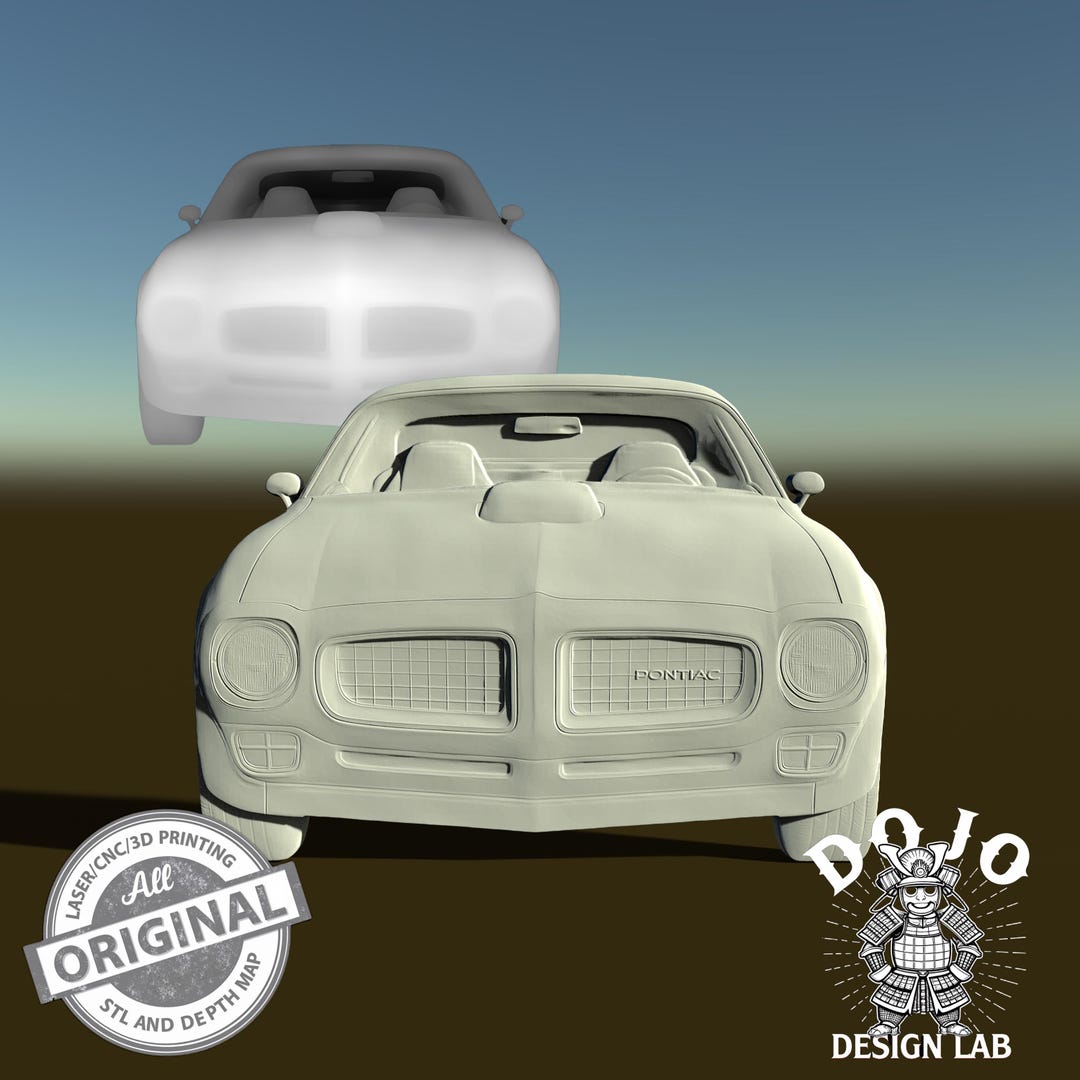 3D STL File for 1973 Trans Am Relief - Detailed Car Model for CNC, 3D ...