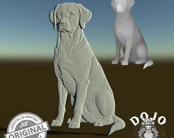 3D STL File for Golden Retriever - Detailed Relief Dog Model for CNC, 3D Printing & Laser Engraving_2