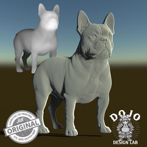 3D STL File for French Bulldog - Detailed Relief Dog Model for CNC, 3D Printing & Laser Engraving_1