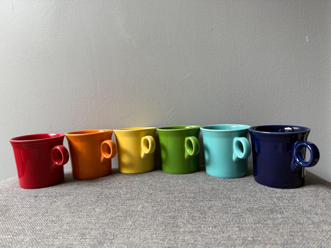 FIESTAWARE Set of 6 Different Colored 12 Oz Java Mugs - Etsy