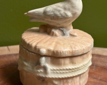Vintage Ceramic Seagull Trinket Box