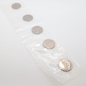 1968 Canadian Voyageur Dollar Coins | 5 Uncirculated Nickel Currency Strip