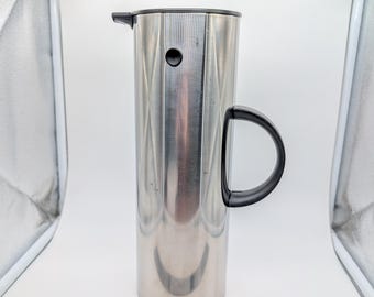 Stelton of Denmark Vacuum Jug | Erik Magnussen EM77 Carafe | Stainless Steel Thermal Pitcher | Danish Mid-Century Modern Design