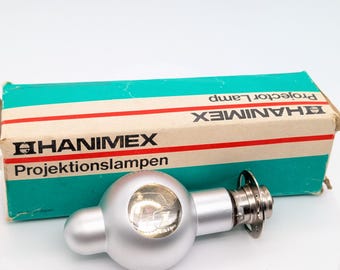 Vintage Hanimex Projector Lamp A1/17 CXR - 8V 50W P30S Replacement Bulb - Made in Japan - 8mm Movie Projector Accessory