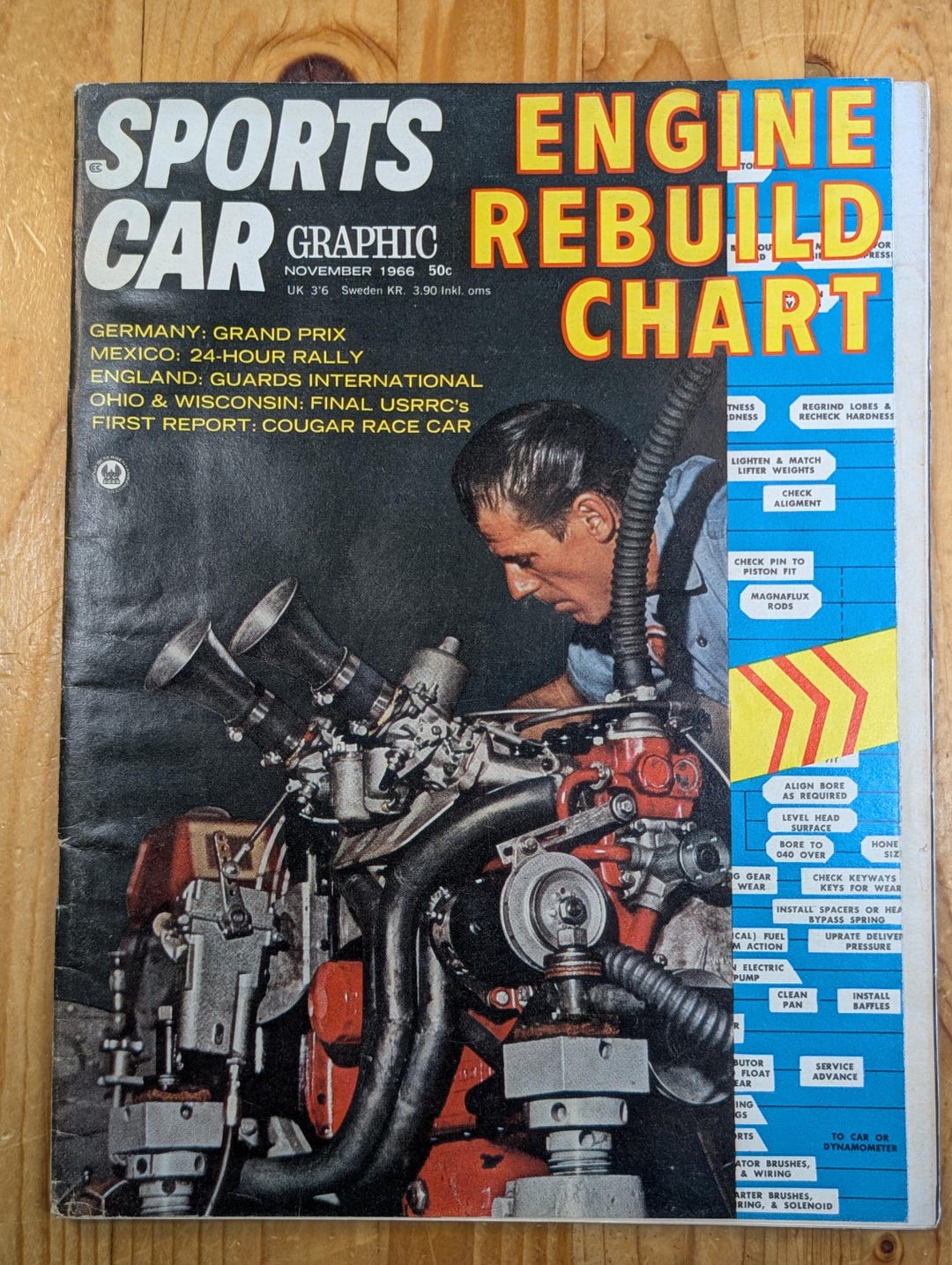 Vintage Sports Car Graphic Magazine, November 1966, Engine Rebuild ...