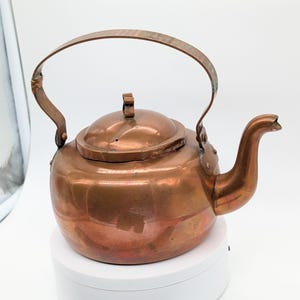 Vintage Odel Kobber Norway Copper Tea Kettle | Handcrafted Norwegian Pot | Mid-Century Decorative Scandi Kitchenware