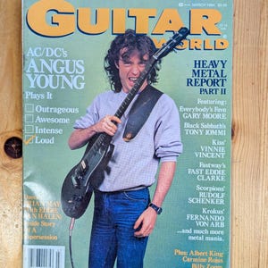 Guitar World issue March 1984 ACDC Angus Young Heavy Metal Report Part 2 Magazine