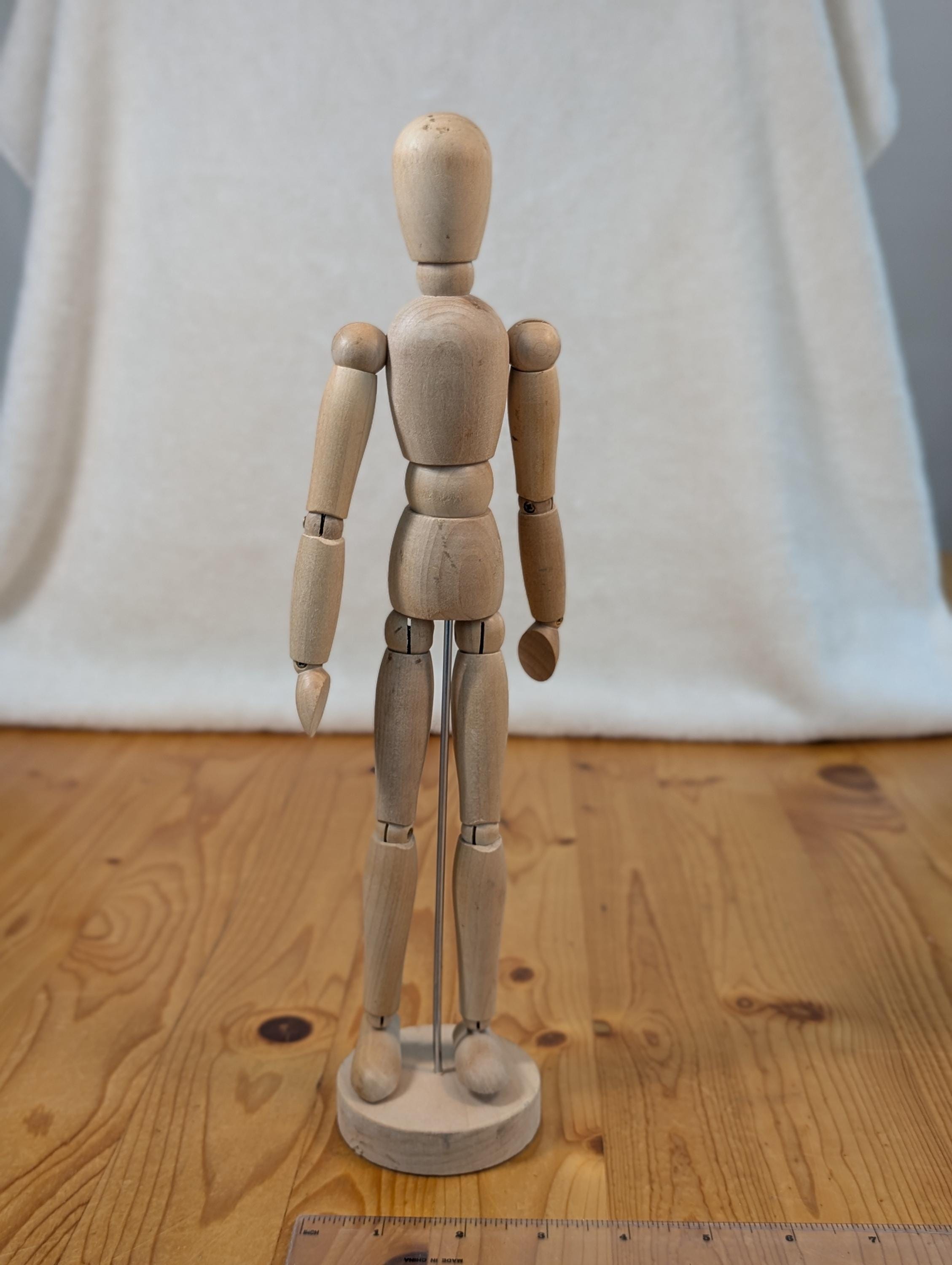 Ancien Mannequin D'artiste En Bois Articulé - 12 Pouces - Occasion