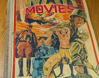 War Movies Castle Books 1974 Large 12"x17" Written by Tom Perlmutter Spiral Bound